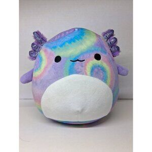 Squishmallows Delphine the Tie Dye Rainbow Axolotl 8" Plush Stuffed Toy NWOT